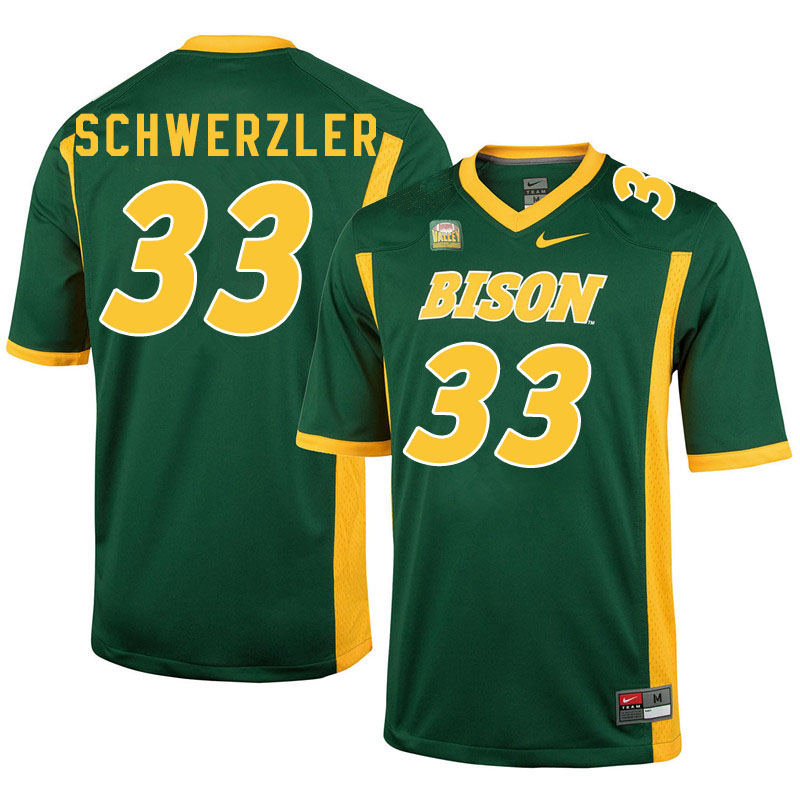 Men #33 Mason Schwerzler North Dakota State Bison College Football Jerseys Sale-Green